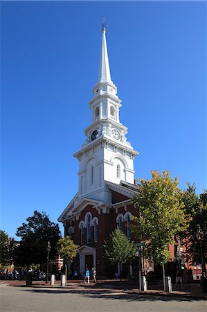 simsearch:841-07673469,k - Historic North Church, Portsmouth, New Hampshire, New England, United States of America, North America Stock Photo - Rights-Managed, Code: 841-09055591