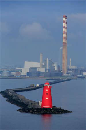 Poolbeg Lighthouse, Dublin City, County Dublin, Republic of Ireland, Europe Stock Photo - Rights-Managed, Code: 841-09077253