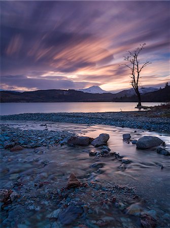simsearch:841-06449943,k - Sun setting over Ben Lomond and Loch Ard near Aberfoyle in the Lomond Trossachs National Park, Stirling, Scotland, United Kingdom, Europe Stock Photo - Rights-Managed, Code: 841-09086058