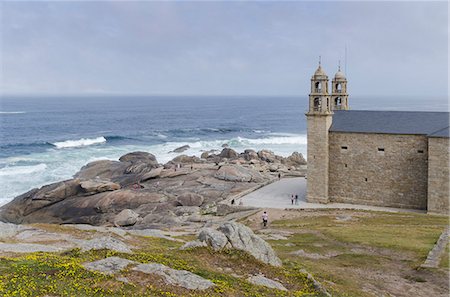 simsearch:841-06807616,k - Nosa Senora da Barca (Our Lady of the Boat) Church in Muxia, A Coruna, Galicia, Spain, Europe Stock Photo - Rights-Managed, Code: 841-09086477