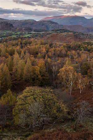 simsearch:841-07590500,k - The view at twilight from Holme Fell, Lake District National Park, Cumbria, England, United Kingdom, Europe Stock Photo - Rights-Managed, Code: 841-09086593