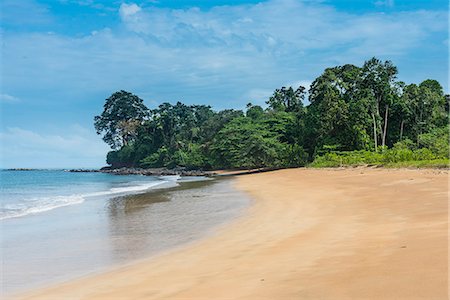 Playa de Alena, white sand beach on the island of Bioko, Equatorial Guinea, Africa Stock Photo - Rights-Managed, Code: 841-09119181