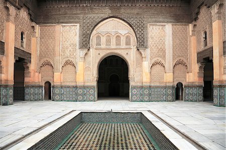simsearch:841-07083294,k - Medersa Ben Youssef, Madrasa, 16th century College, UNESCO World Heritage Site, Marrakesh (Marrakech), Morocco, North Africa, Africa Stock Photo - Rights-Managed, Code: 841-09135422