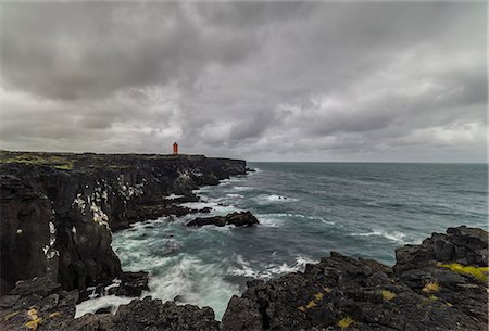 Svortuloft Lighthouse, Skardsvik, Snaefellsnes, Iceland, Polar Regions Stock Photo - Rights-Managed, Code: 841-09147423