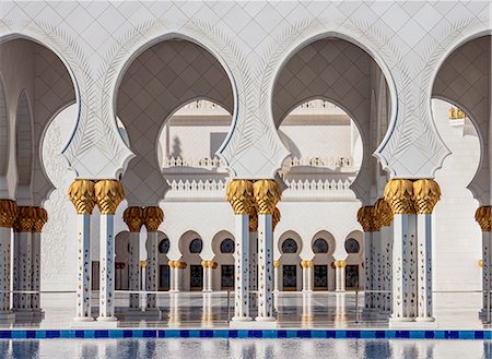 simsearch:841-07083917,k - Sheikh Zayed bin Sultan Al Nahyan Grand Mosque, detailed view, Abu Dhabi, United Arab Emirates, Middle East Stock Photo - Rights-Managed, Code: 841-09155047