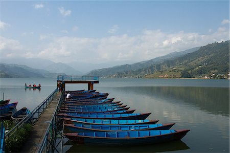 Boats on Phewa Lake, Pokhara, Nepal, Asia Stock Photo - Rights-Managed, Code: 841-09163174