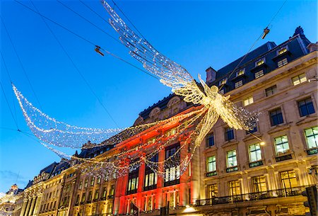 Regent Street with Christmas decorations, London, England, United Kingdom, Europe Stock Photo - Rights-Managed, Code: 841-09174682