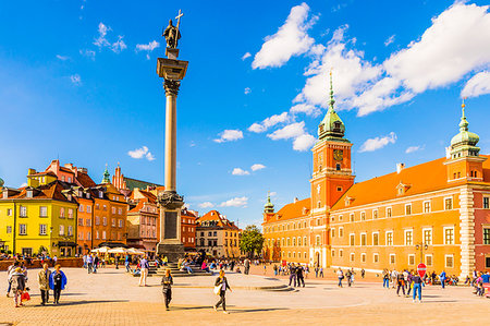european male statues - Royal Castle and Sigismund's Column in Plac Zamkowy (Castle Square), Old Town, UNESCO World Heritage Site, Warsaw, Poland, Europe Stock Photo - Rights-Managed, Code: 841-09183553