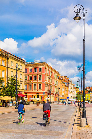 Cyclists cycling in Warsaw, Poland, Europe Stock Photo - Rights-Managed, Code: 841-09183588