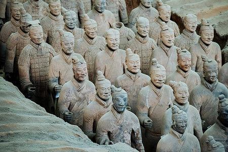 picture line of chinese soldiers - Army of Terracotta Warriors, UNESCO World Heritage Site, Xian, Shaanxi Province, China, Asia Stock Photo - Rights-Managed, Code: 841-09183834