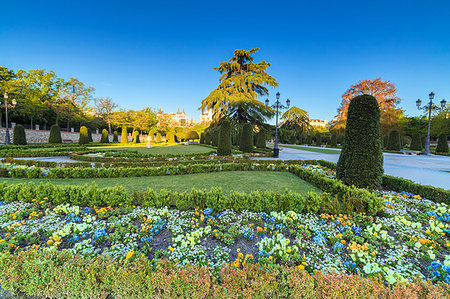 Flowers and gardens, Parque del Buen Retiro, Madrid, Spain, Europe Photographie de stock - Rights-Managed, Code: 841-09194301