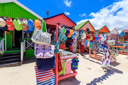 souvenir shop - Tourist souvenir shops, Long Bay Beach, Antigua, Antigua and Barbuda, Leeward Islands, West Indies, Caribbean, Central America Stock Photo - Rights-Managed, Code: 841-09204101