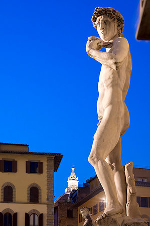 simsearch:845-05838996,k - Piazza della Signoria, statue of David by Michelangelo, Florence, UNESCO World Heritage Site, Tuscany, Italy, Europe Stock Photo - Rights-Managed, Code: 841-09205320