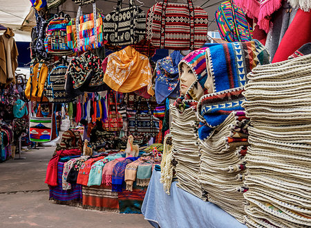 ecuador otavalo market - Saturday Handicraft Market, Plaza de los Ponchos, Otavalo, Imbabura Province, Ecuador, South America Stock Photo - Rights-Managed, Code: 841-09229663