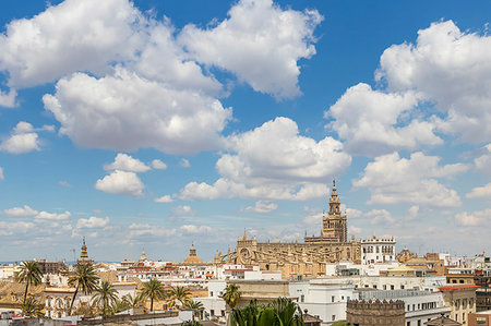 simsearch:841-06807735,k - View from the Golden Tower (Torre del Oro) to the Cathedral, Seville, Andalusia, Spain, Europe Stock Photo - Rights-Managed, Code: 841-09229739