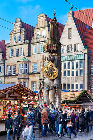 simsearch:841-06807677,k - The Bremen Roland, Christmas markets, Bremen, Germany, Europe Photographie de stock - Rights-Managed, Code: 841-09242116