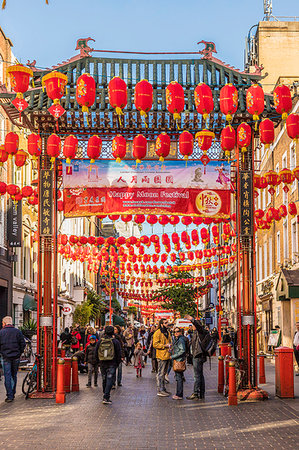 Gerrard Street in Chinatown, London, England, United Kingdom, Europe Stock Photo - Rights-Managed, Code: 841-09242185