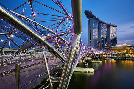 simsearch:6119-07443725,k - Marina Bay Sands Hotel and the Helix Bridge, Marina Bay, Singapore, Southeast Asia, Asia Stock Photo - Rights-Managed, Code: 841-09242341