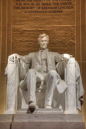 simsearch:841-07457532,k - Evening, Statue of Abraham Lincoln, Lincoln Memorial, Washington D.C., United States of America, North America Stock Photo - Rights-Managed, Code: 841-09242451