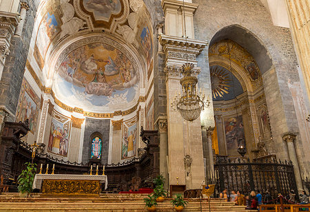 simsearch:841-08240211,k - Interior of Catania Cathedral, Catania, Sicily, Italy, Europe Stock Photo - Rights-Managed, Code: 841-09255873
