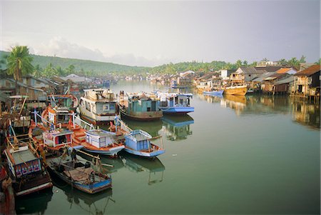 simsearch:841-02946821,k - Fishing trawlers in the harbour, Phu Quoc island in south west of the country, Vietnam Stock Photo - Rights-Managed, Code: 841-02704409