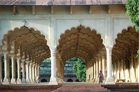 designs for decoration of pillars - Arches, the Red Fort, Agra, UNESCO World Heritage Site, Uttar Pradesh state, India, Asia Stock Photo - Rights-Managed, Code: 841-02704711