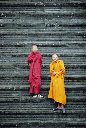 simsearch:841-03067430,k - Monks on steps, Angkor Wat, Siem Reap, Cambodia, Indochina, Asia Stock Photo - Rights-Managed, Code: 841-02705573