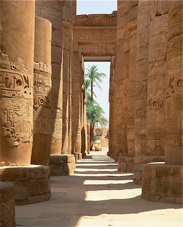 simsearch:841-02707443,k - Columns with hieroglyphs in the Great Hypostyle Hall, Temple of Karnak, Thebes, UNESCO World Heritage Site, Egypt, North Africa, Africa Stock Photo - Rights-Managed, Code: 841-02706085