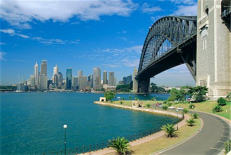 simsearch:841-06500129,k - Sydney Harbour Bridge and city skyline, Sydney, New South Wales, Australia Stock Photo - Rights-Managed, Code: 841-02706205