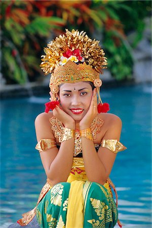 Portrait of a Legong Dancer, Bali, Indonesia Stock Photo - Rights-Managed, Code: 841-02706232