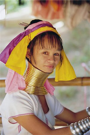 simsearch:841-02916002,k - Portrait of a 'Long necked' Padaung tribe woman, Mae Hong Son Province, northern Thailand, Asia Stock Photo - Rights-Managed, Code: 841-02706521