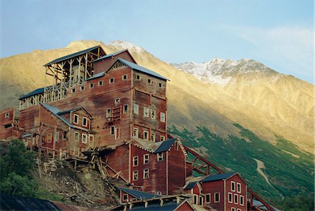 simsearch:841-02708432,k - Old copper mine buildings, preserved national historic site, Kennecott, Wrangel Mountains, Alaska, United States of America, North America Stock Photo - Rights-Managed, Code: 841-02706827