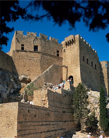 Acropolis, Lindos, island of Rhodes, Dodecanese, Greek Islands, Greece, Europe Stock Photo - Rights-Managed, Code: 841-02707079