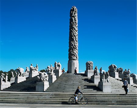 frogner park - The Monolith, Gustav Vigeland sculptures, Frogner Park, Oslo, Norway, Scandinavia, Europe Stock Photo - Rights-Managed, Code: 841-02707182