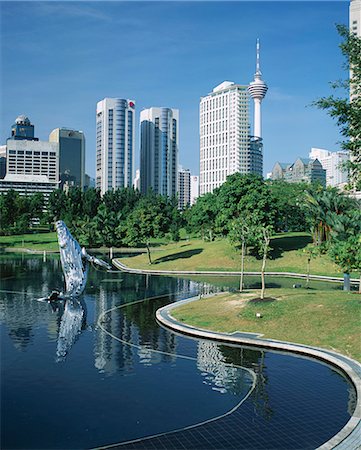 The city from KLCC Park, Kuala Lumpur, Malaysia, Southeast Asia, Asia Stock Photo - Rights-Managed, Code: 841-02707197