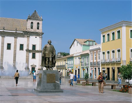 salvador - Cathedral Square, Salvador, Bahia, Brazil, South America Foto de stock - Con derechos protegidos, Código: 841-02707208