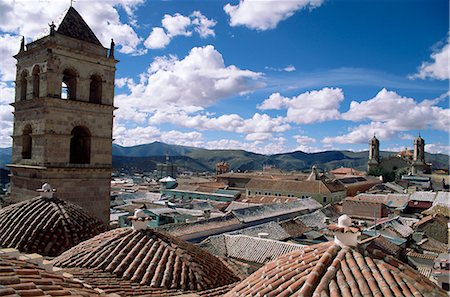 Roof top view of Christian Convent of San Francisco, Potosi, UNESCO World Heritage Site, Bolivia, South America Stock Photo - Rights-Managed, Code: 841-02707310