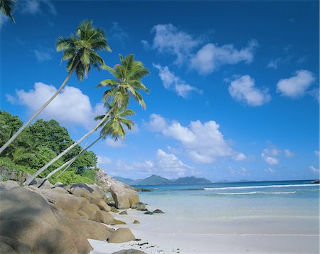 simsearch:400-05745636,k - Anse Severe, La Digue with Praslin island in the background, Seychelles, Indian Ocean, Africa Stock Photo - Rights-Managed, Code: 841-02707583