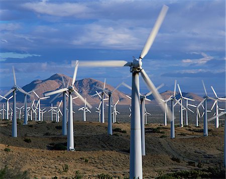 simsearch:841-02708432,k - Wind turbines producing electricity on a wind farm in California, United States of America, North America Stock Photo - Rights-Managed, Code: 841-02707756