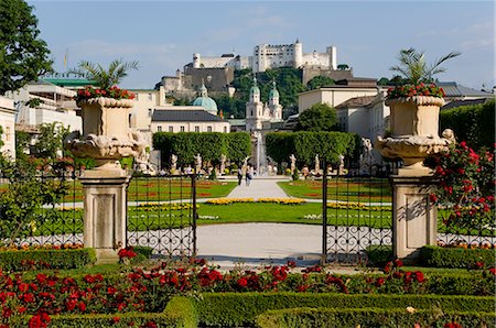 Mirabell Gardens and Schloss Hohensalzburg, Salzburg, Austria, Europe Stock Photo - Rights-Managed, Code: 841-02708197