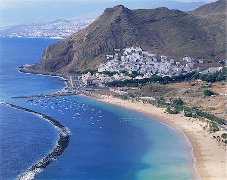 Las Teresitas beach, near Santa Cruz de Tenerife, Tenerife, Canary Islands, Spain, Atlantic, Europe Stock Photo - Rights-Managed, Code: 841-02708405