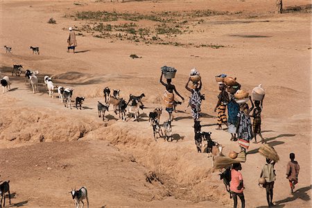 Women on their way to washplace in the River Niger, Mali, Africa Stock Photo - Rights-Managed, Code: 841-02708533