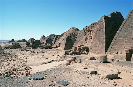 sudan - Pyramids, Meroe, Sudan, Africa Stock Photo - Rights-Managed, Code: 841-02708553