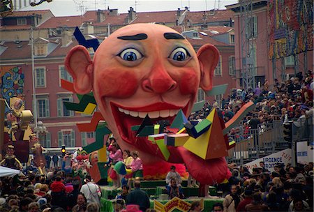 shrove tuesday - Mardi Gras carnival float passing through Place Massena, Nice, Provence, France, Europe Stock Photo - Rights-Managed, Code: 841-02708921