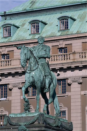 simsearch:841-02831984,k - Equestrian statue of Gustav Adolfs, Stockholm, Sweden, Scandinavia, Europe Stock Photo - Rights-Managed, Code: 841-02709008