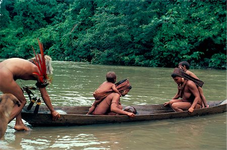 simsearch:841-02709392,k - Yanomami crossing river in boat, Brazil, South America Stock Photo - Rights-Managed, Code: 841-02709397