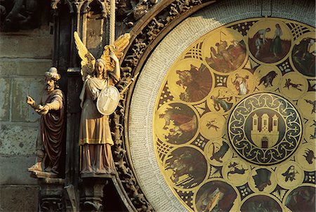 simsearch:841-03034297,k - Close-up of the astronomical clock, Town Hall, Old Town Square, Prague, Czech Republic, Europe Stock Photo - Rights-Managed, Code: 841-02709509