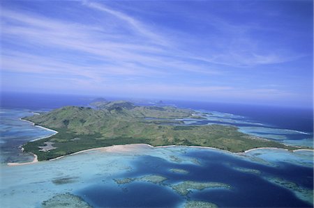 simsearch:841-02722953,k - Vue aérienne de l'île de Yasawa, une des parties plus sèches des îles Fidji, îles de Yasawa group, Fidji, du Pacifique Sud, Pacifique Photographie de stock - Rights-Managed, Code: 841-02709986