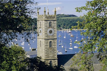 simsearch:841-02946821,k - Falmouth church commands view of Carrick Roads, Falmouth, Cornwall, England, United Kingdom, Europe Stock Photo - Rights-Managed, Code: 841-02703423