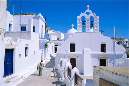The old town above Katapola, Amorgos, Cyclades Islands, Greece, Europe Stock Photo - Rights-Managed, Code: 841-02703844